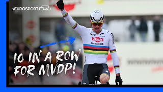 SIMPLY UNSTOPPABLE 😎  Zonhoven World Cup Mens CycloCross Highlights  Eurosport [upl. by Amory]