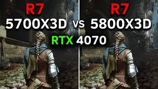 Ryzen 7 5700X3D vs Ryzen 7 5800X3D  RTX 4070  Test In 12 Games  2024 [upl. by Acinhoj]