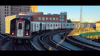 IRT White Plains Road Line R142 2 5 5 Trains Rush Hour Express Local Wast Fram Square Station [upl. by Atel]