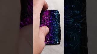 Modern FAUX Dichroic GLASS Pendants with NAIL ART FOILS metal components amp UV Resin clayjewelry [upl. by Lowis]