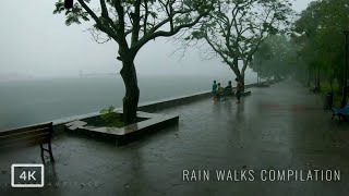 Walking in Heavy Rain  3 Hours Our Rain Walks Compilation  ASMR Rain Sounds for Sleep amp meditation [upl. by Yoshio]