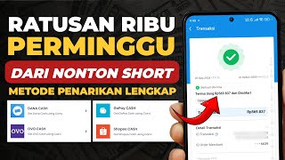 DAPAT UANG  Dengan Nonton Short Hingga Ratusan Ribu  Cara Dapat Uang Dari Internet [upl. by Moreville587]