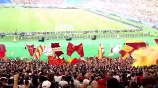 ROMACagliari CURVA SUD ROMA  Corretescappatearriva lo squadrone GIALLOROSSO Stagione 20142015 [upl. by Asiuqram]