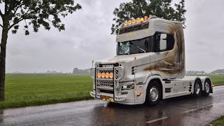 Truckshow Burdaard 2024 Convoy with v8 sounds openpipes 4K movie The Netherlands [upl. by Aiykan]