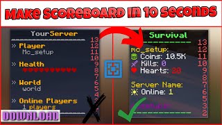 How to Make Scoreboard in Aternos  Scoreboard plugin setup  Add Scoreboard plugin in Hindi [upl. by Nitnerb]