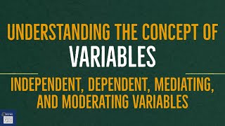 Basic Concept of Independent Dependent Mediating and Moderating Variables [upl. by Squire]