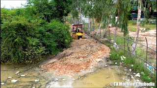 Perfectly Strong KOMATSU Dozer D31P Open Forest Cutting amp Pushing Soil Making Village New Road [upl. by Dietz868]