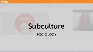 Subculture  Sociology  Chegg Tutors [upl. by Adnalue]