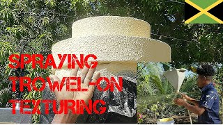 How To Spray Trowel On Texturing in Jamaica [upl. by Ereveneug522]