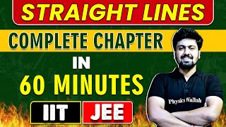 STRAIGHT LINES in 60 Minutes  Complete Chapter for JEE MainAdvanced [upl. by Hailahk734]