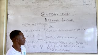 QUANTITATIVE METHODS  POLYNOMIAL FUNCTIONS Addition subtraction multiplication division [upl. by Letnuhs]