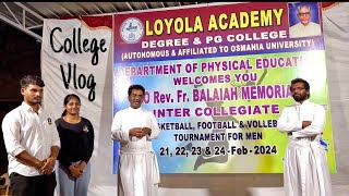 Loyola Academy  Fr BALAIAH MEMORIAL INTER COLLEGIATE  Sports [upl. by Ezeerb]