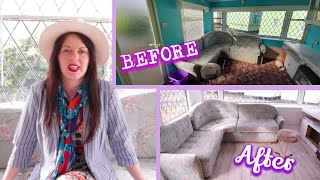 Dilapidated Mobile Home Makeover Part 1 PLUS Site Updates [upl. by Ilojne]