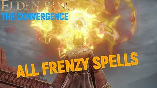 Elden Ring Convergence Mod  All Modded Frenzy Spells Showcase [upl. by Airdnahs378]