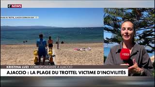 Ajaccio  La plage du Trottel victime d’incivilités [upl. by Nalyd]