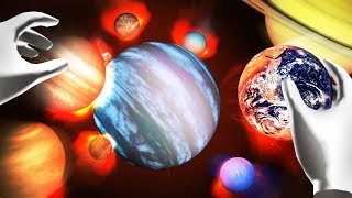 SMASHING EVERY PLANET INTO ONE MEGA EARTH Universe Sandbox 2 VR HTC Vive [upl. by Suirtimid265]