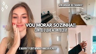 VOU MORAR SOZINHA  apartamento novo  diário da mudança  contando o que aconteceu [upl. by Oeramed]