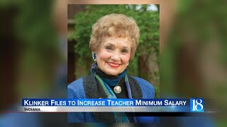 Indianas minimum teacher salary would increase by 50percent if a new law proposed by State [upl. by Lundell42]