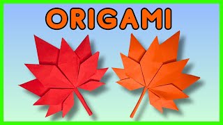 ⩥ Hojas de Otoño de Origami 🍂  Papiroflexia PASO A PASO✅ [upl. by Gen643]