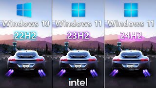 Windows 11 24H2 vs Windows 11 23H2 vs Windows 10 22H2  on Intel CPU [upl. by Nerrak]