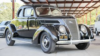 1937 Ford Coupe V8 Test Drive Flathead 3Speed [upl. by Genaro142]