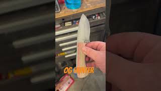 Custom knives  OG Hunter Handle thinned out The rest of the work is done by hand youtubeshorts [upl. by Duane]