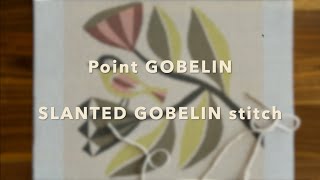 Point gobelin  Slanted gobelin stitch [upl. by Neve]