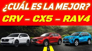 Honda CRV vs Mazda CX5 vs Toyota RAV4 ¿CUÁL ES LA MEJOR [upl. by Aplihs428]