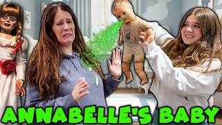 ANNABELLES BABY THREW UP ON HER Baby Sitting The Evil Twins [upl. by Lesab]