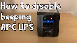 How to Disable APC UPS Beeping [upl. by Airasor]