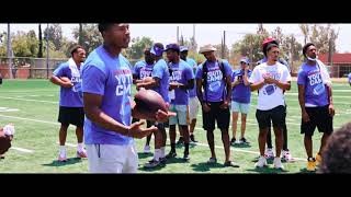 Proway  Darnay Holmes committed 2 the Rose Youth Football Camp morning session Pasadena Ca [upl. by Ahsimet592]