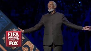 Morgan Freeman kicks off the 2022 FIFA World Cup Opening Ceremony in Qatar  FOX Soccer [upl. by Allbee905]