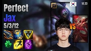 Perfect Top Jax vs Vladimir lol KR solo rank Full Game 1423 [upl. by Norab]