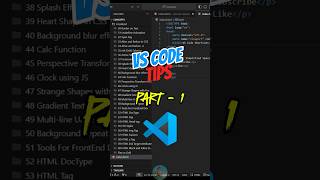 VS Code Tips Part  1  tutorial vscode tips tricks codingsimplifiedspace [upl. by Georg953]