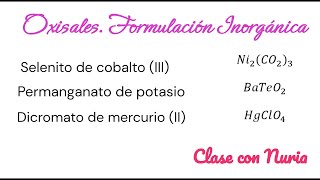 📚Oxisales o sales ternarias Formulación Inorgánica [upl. by Jamesy908]