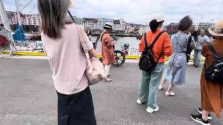 BERGEN port July 1’ westcoast of norway whith Boat to Florø in the summer vacasion [upl. by Hirasuna]