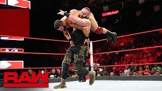 Braun Strowman vs Bobby Roode Raw June 4 2018 [upl. by Afnin458]