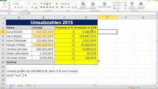 WennFunktion mit Berechnung in Excel [upl. by Malinde193]