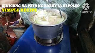 LUTO TAYO NG SINIGANG NA PATA NG BABOY SA REPOLYO [upl. by Varney697]