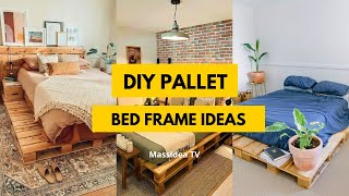 50 DIY Pallet Bed Frame Ideas EASY amp AFFORDABLE [upl. by Casimire306]