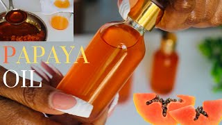 DIY PAPAYA OIL FOR HEALTHY AND GLOWING SKIN HOW TO MAKE PAPAYA OIL AT HOME BRIGHTENING PAPAYA OIL [upl. by Auqcinahs]