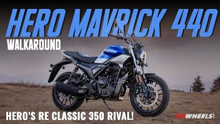 Hero Mavrick 440 Walkaround  Design Engine Features Suspension And More [upl. by Hembree]