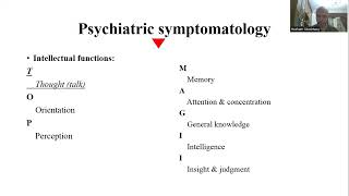 Psychiatric symptomatology  Part 4 of 6 Intellectual functions TOP  Prof Hesham Sheshtawy [upl. by Hsivat69]