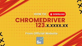 How to Download Chromedriver 123 chromedriver webdriver selenium [upl. by Carny440]