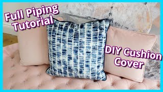 DIY CUSHION COVER WITH ZIP  EASY STEP BY STEP SEWING FOR BEGINNERS  FaceliftInteriors [upl. by Naji]