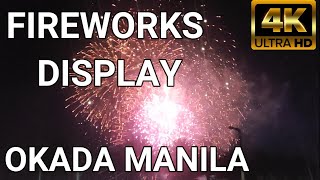 Welcoming the year 2024 at OKADA Manila Fireworks Display New Year Celebration 4k [upl. by Arerrac]