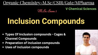 Inclusion Compounds  Types Preparation amp Uses MSc Chemistry vchemicalsciences9396 [upl. by Shira]