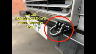 Nakatanenga Defender Front Recovery Eyes Installation With Air Con [upl. by Nuhsal]