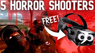 5 Free VR Horror Shooter Games steam gaming [upl. by Ginni]