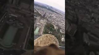 Eagle point of view over Paris with Charles Aznavours Emmenezmoi [upl. by Kcirdet28]